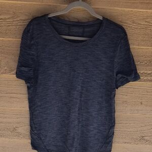 Lululemon Women's Heathered Blue Activewear Tee